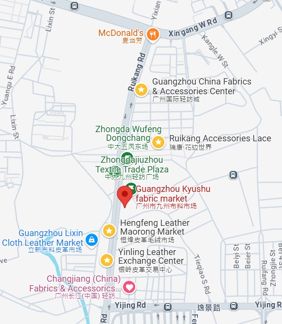 Guangzhou Fabric Market Map